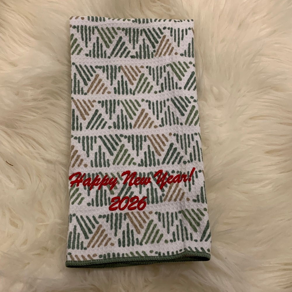New Year Geometric Pattern Towel